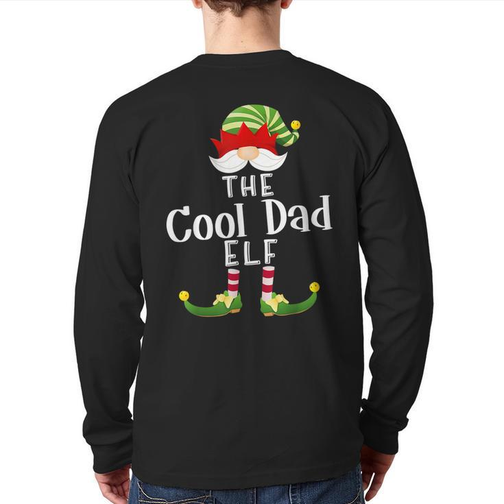 Cool Dad Elf Group Christmas Pajama Party Back Print Long Sleeve T-shirt