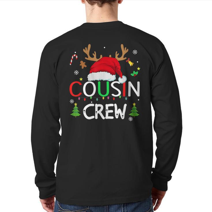Cousin Crew Christmas Family Xmas Naughty Matching Pajamas Back Print Long Sleeve T-shirt