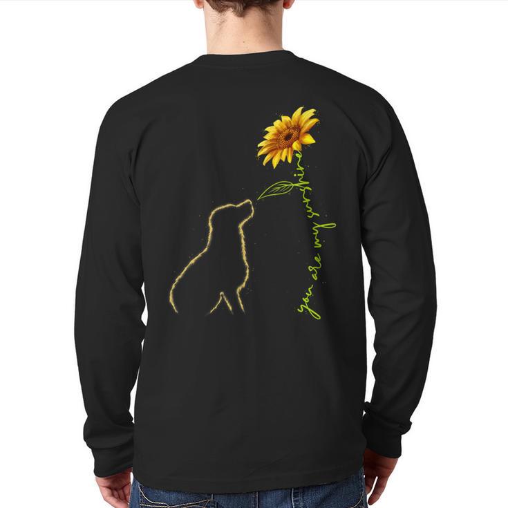 Cute Black Labrador Dog Lover Black Lab Labrador Back Print Long Sleeve T-shirt