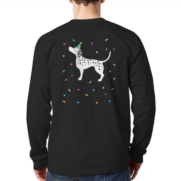 Cute Dalmatian Dog Dad Back Print Long Sleeve T-shirt