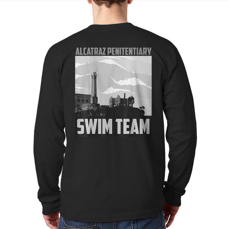 Cute Fancy Alcatraz Penitentiary Swim Team Back Print Long Sleeve T-shirt