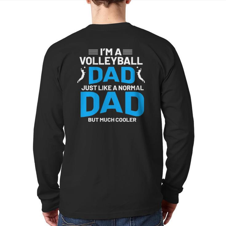 Cute Volleyball For Dads And Men Back Print Long Sleeve T-shirt