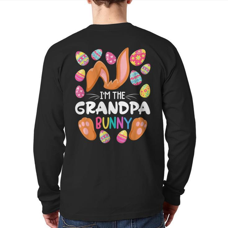 Cute Top I Grandpa Bunny I Matching Family Easter Pajamas  Back Print Long Sleeve T-shirt