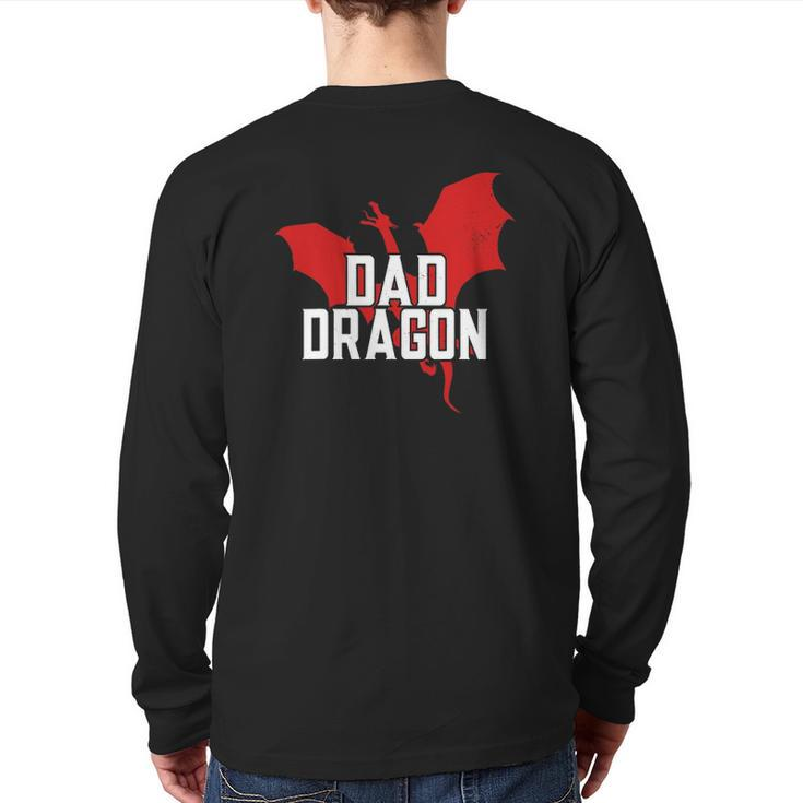 Dad Dragon Lover Father's Day Back Print Long Sleeve T-shirt