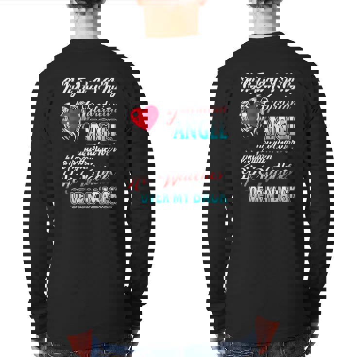 My Dad Is My Guardian Angel Father Remembrance Daughter Son Back Print Long Sleeve T-shirt