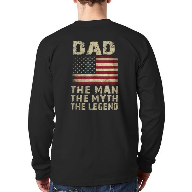Dad The Man The Myth The Legend Back Print Long Sleeve T-shirt