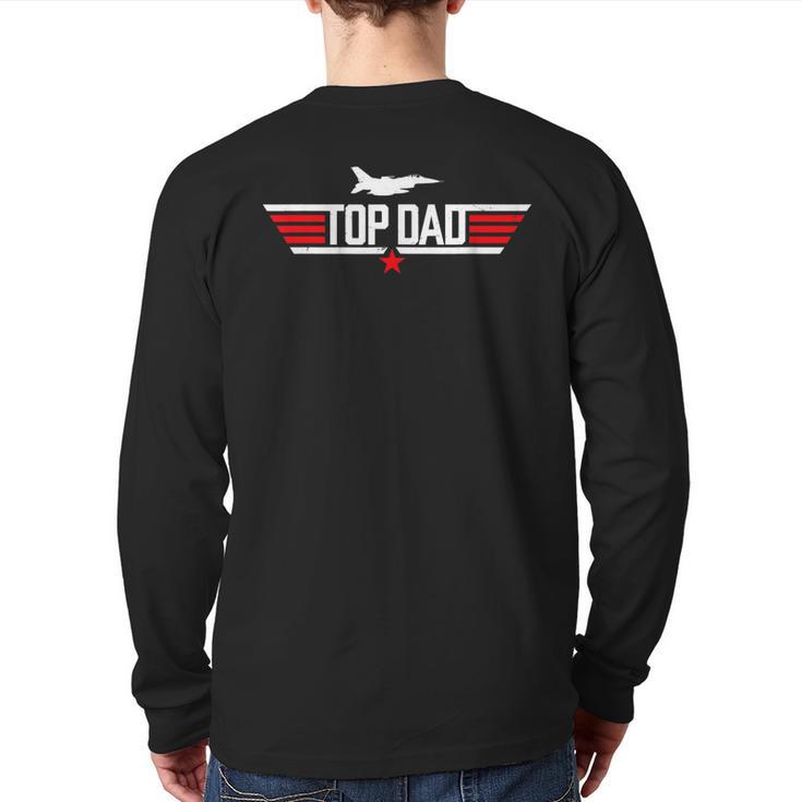 Dad Mens Top Dad Cool 80S 1980S Father Father's Back Print Long Sleeve T-shirt