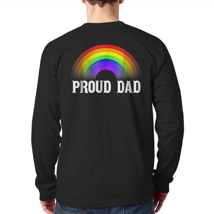 Dad Proud Dad Father Lgbtq Back Print Long Sleeve T-shirt