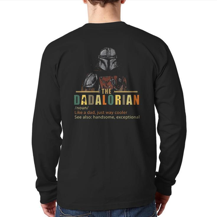 The Dadalorian Like A Dad Just Way Cooler Fitted V-Neck Back Print Long Sleeve T-shirt