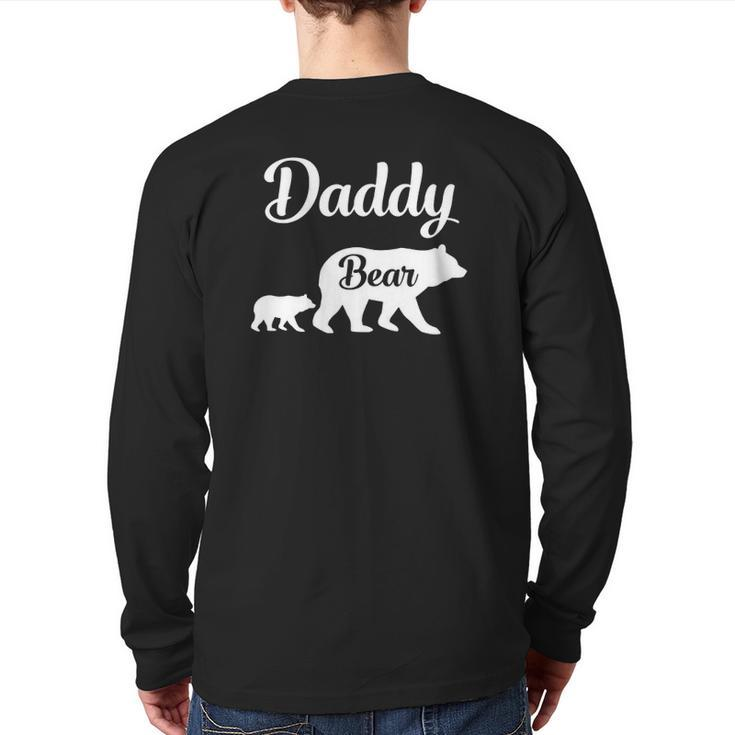 Daddy Bear Father's Day  Back Print Long Sleeve T-shirt