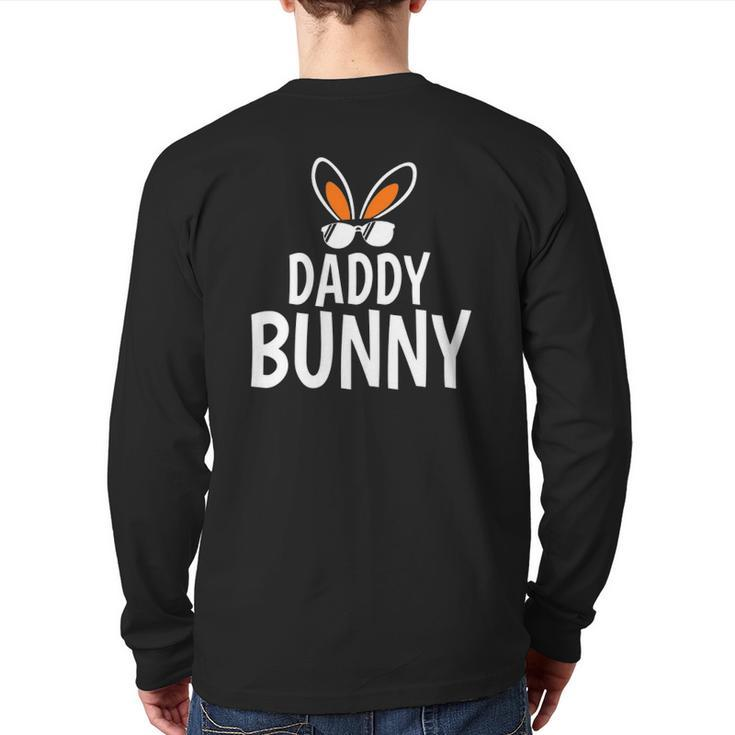Daddy Bunny Easter And Glasses For Happy Easter Father's Day Back Print Long Sleeve T-shirt