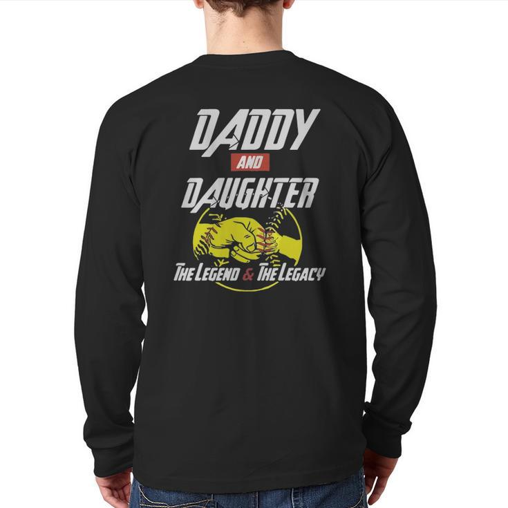 Daddy And Daughter The Legend And The Legacy Baseball Back Print Long Sleeve T-shirt