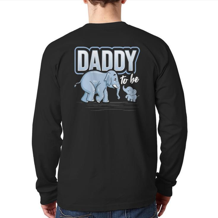 Daddy To Be Elephant Baby Shower Pregnancy Soon To Be Back Print Long Sleeve T-shirt