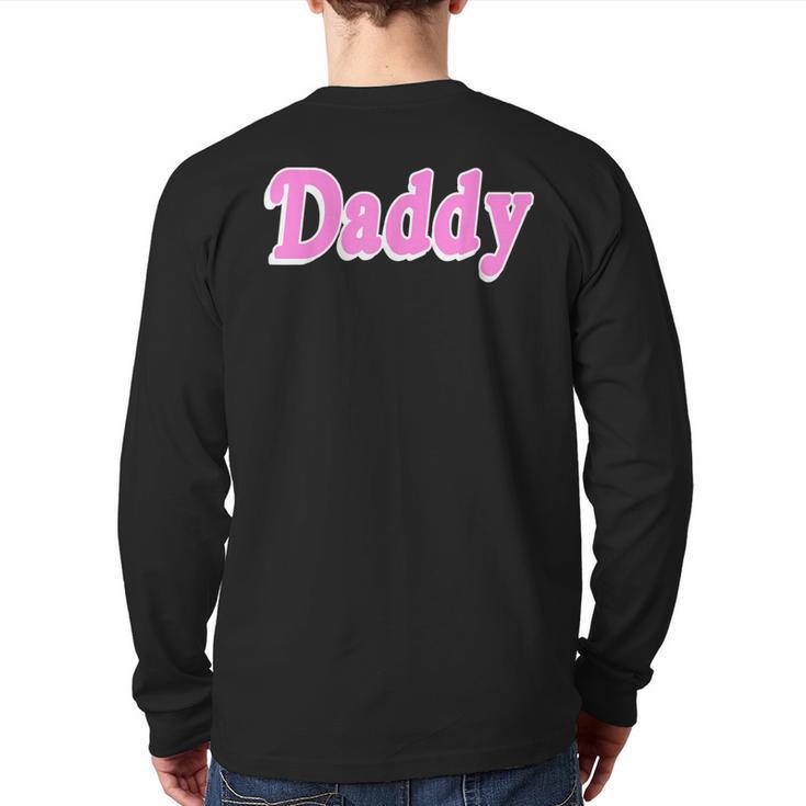 Daddy Pastel Aesthetic Black And Pink Back Print Long Sleeve T-shirt