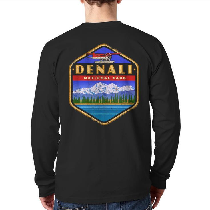 Denali National Park Alaska National Park Back Print Long Sleeve T-shirt