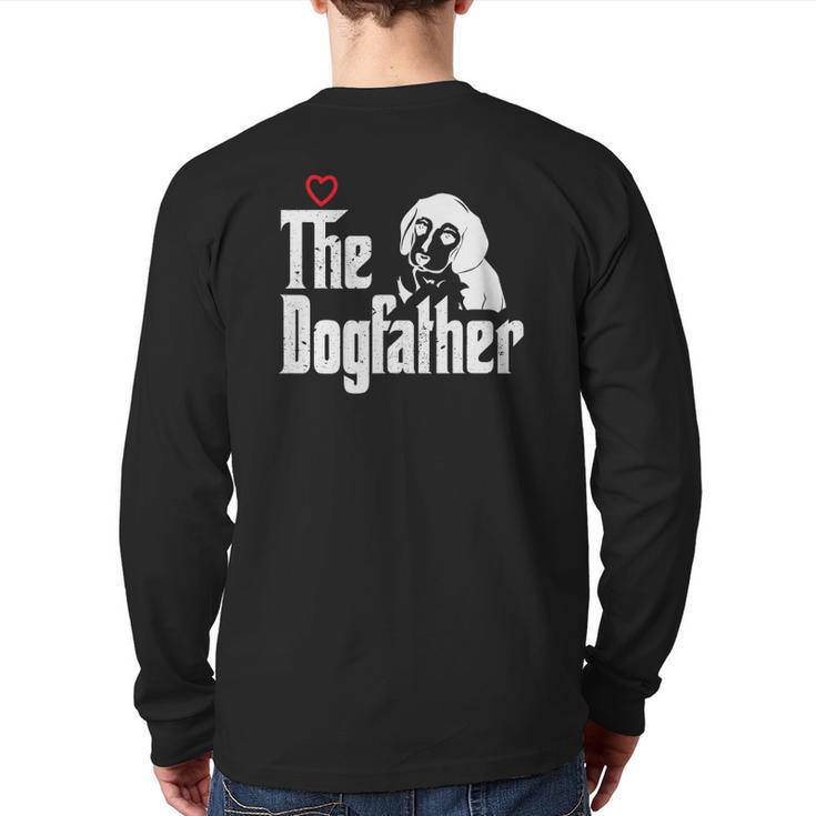 The Dogfather Beagle Dog Dad Father's Day Back Print Long Sleeve T-shirt