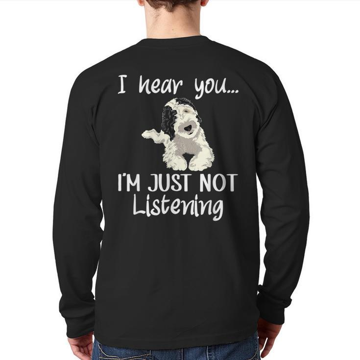 Doodle Dog Sheepadoodle Back Print Long Sleeve T-shirt