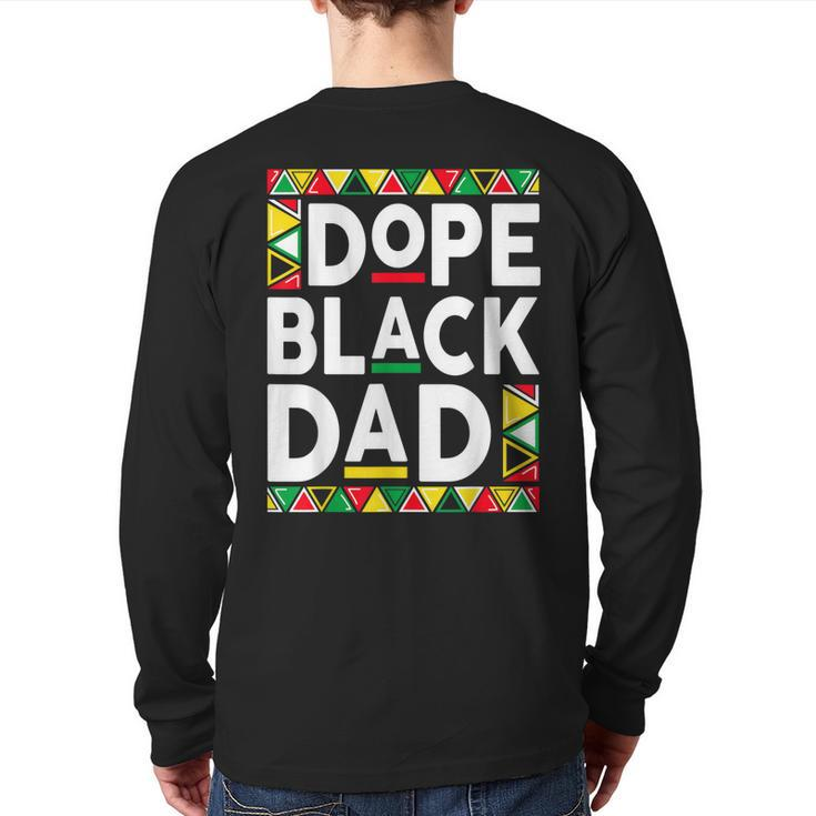 Dope Black Dad Junenth African Fathers Back Print Long Sleeve T-shirt