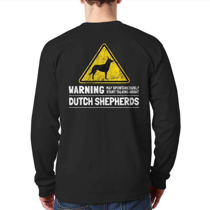 Dutch Shepherd Dog Lovers Dog Humor Back Print Long Sleeve T-shirt