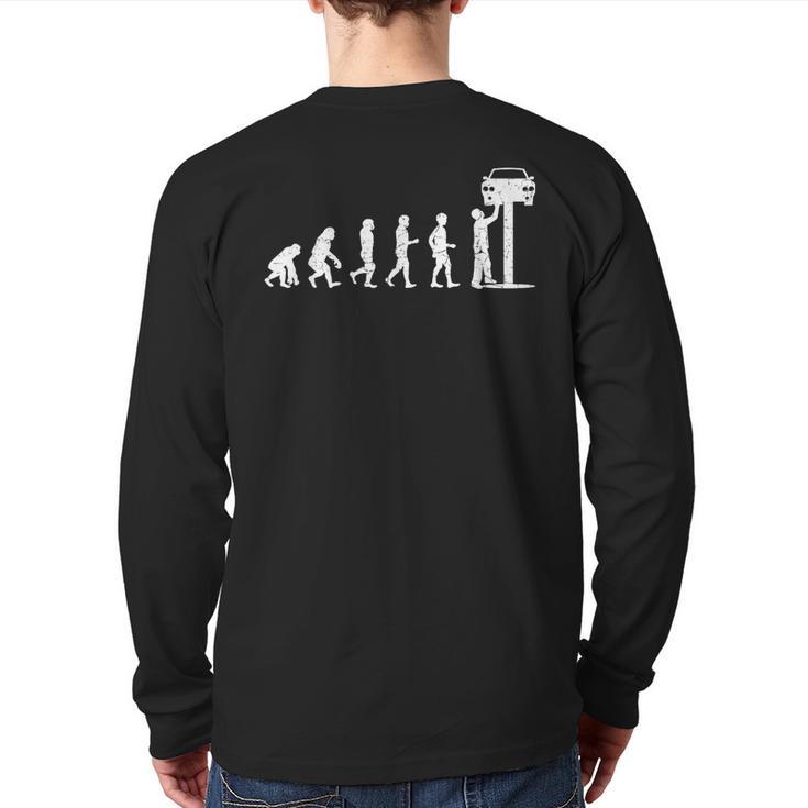 Evolution Tuner Car Mechanics Back Print Long Sleeve T-shirt