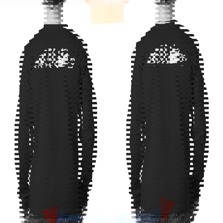 Evolution Motorcycle I Bike Chopper Motorcycle Back Print Long Sleeve T-shirt