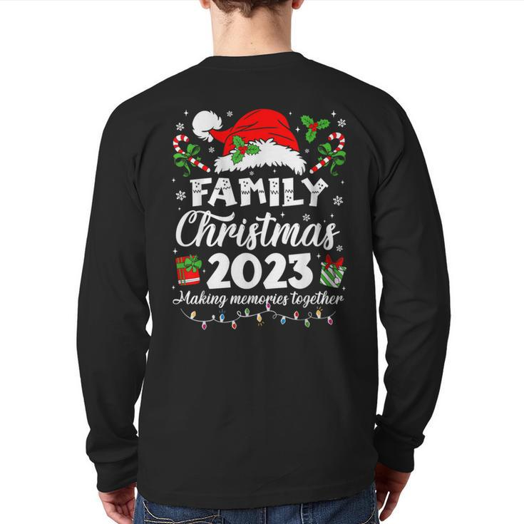Family Christmas 2023 Pajamas Matching Squad Santa Elf Xmas Back Print Long Sleeve T-shirt