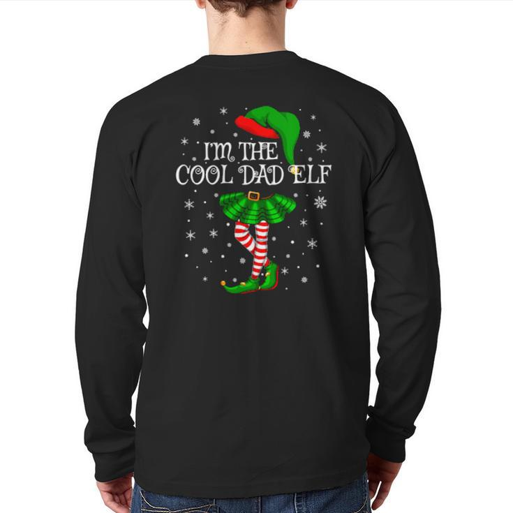 Family Matching I'm The Cool Dad Elf Christmas Back Print Long Sleeve T-shirt