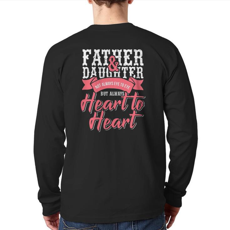 Father And Daughter Heart To Heart Back Print Long Sleeve T-shirt