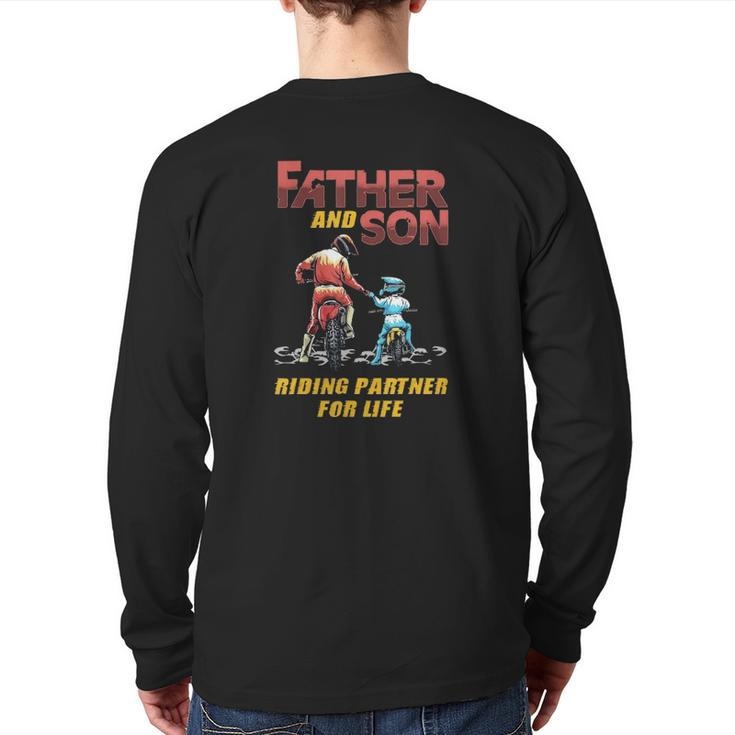 Father And Son Riding Partner For Life Back Print Long Sleeve T-shirt