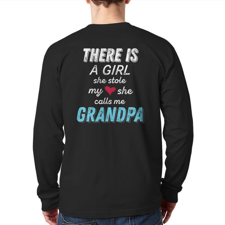 Father's Day For Grandpa From Granddaughter Back Print Long Sleeve T-shirt