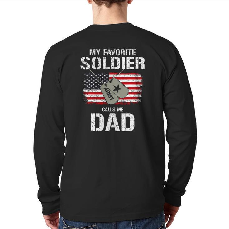 My Favorite Soldier Calls Me Dad Back Print Long Sleeve T-shirt