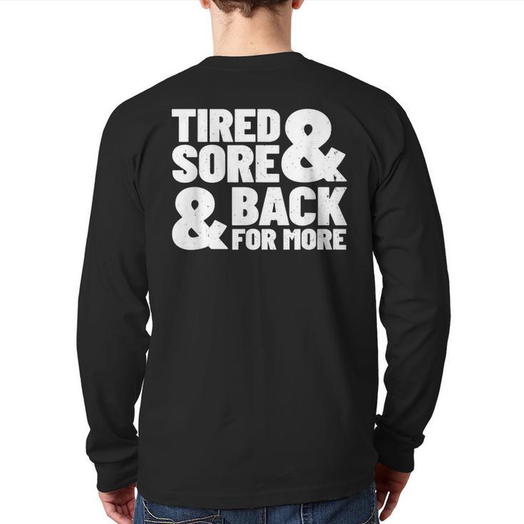 Fitness Quote Gym Exercise Gym Meme Workout Motivation Back Print Long Sleeve T-shirt