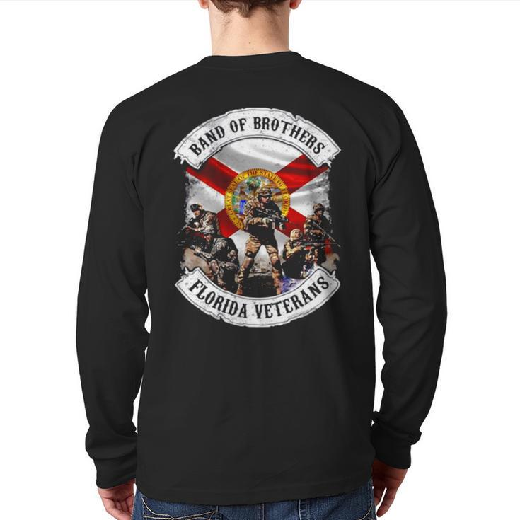 Florida Veterans Wwii Soldiers Band Of Brothers Back Print Long Sleeve T-shirt