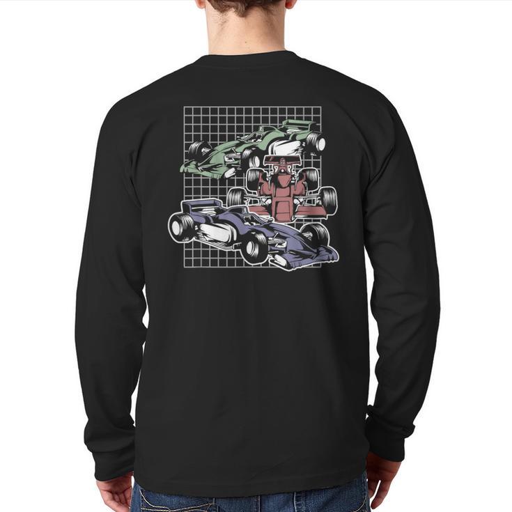 Formula Racing Fan Great For Speed Freaks Back Print Long Sleeve T-shirt