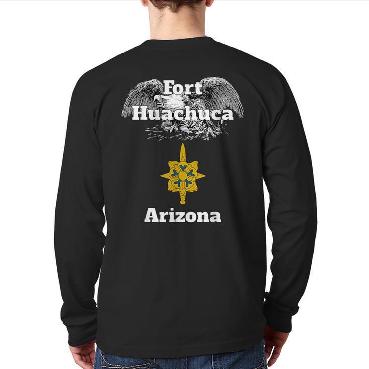 Fort Huachuca Military Intelligence Branch  Back Print Long Sleeve T-shirt