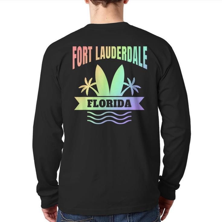Fort Lauderdale Souvenir Vacation Back Print Long Sleeve T-shirt