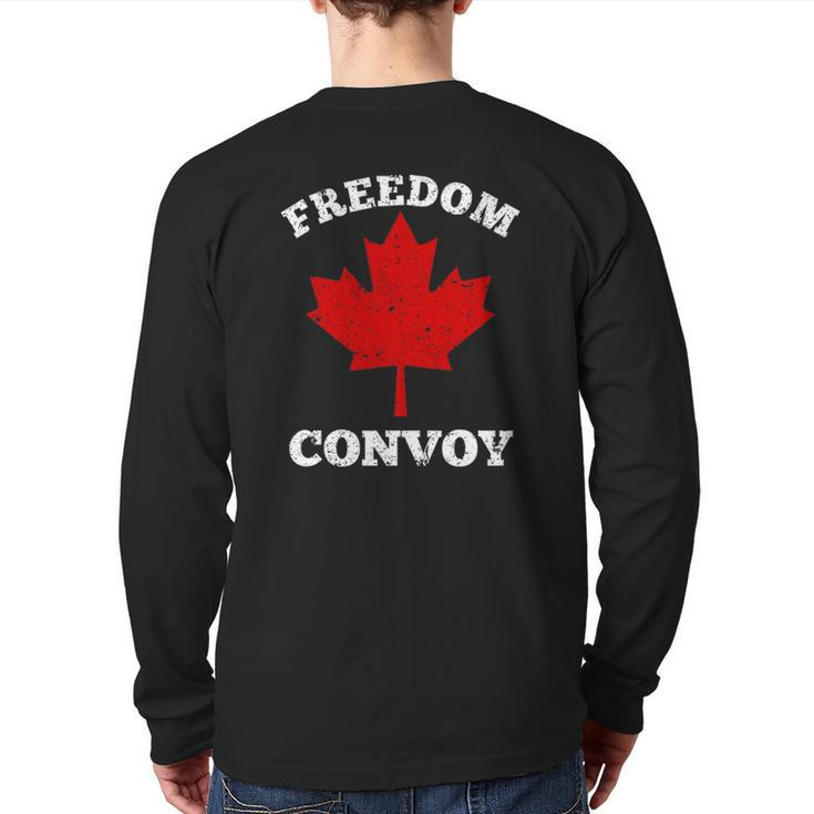 Freedom Convoy 2022 Canadian Trucker Rule Back Print Long Sleeve T-shirt