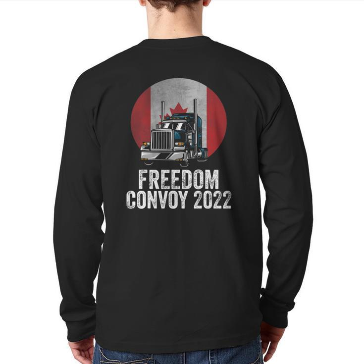 Freedom Convoy 2022 Canadian Trucker Tee Back Print Long Sleeve T-shirt
