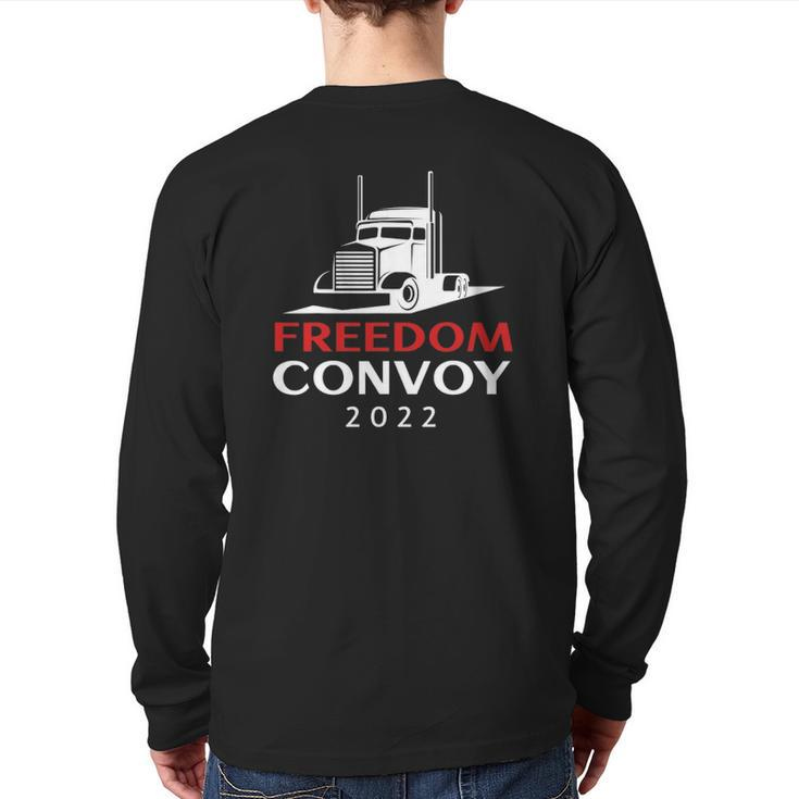 Freedom Convoy 2022 Trucker Canada Back Print Long Sleeve T-shirt