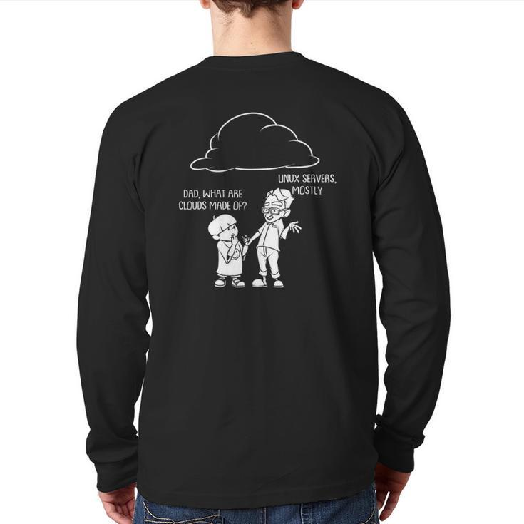 Cloud For Computer Programmers Software Engineers Back Print Long Sleeve T-shirt