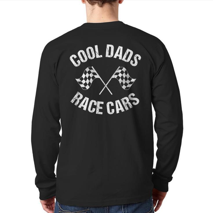 Dirt Track Car Racing Dad Back Print Long Sleeve T-shirt