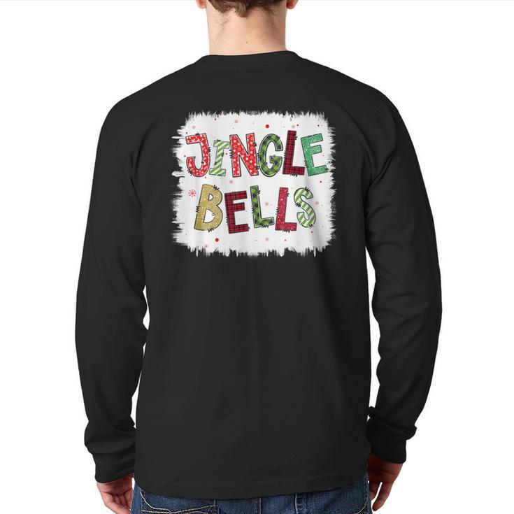 Jingle Bells Christmas Family Pajama Bleach Xmas Back Print Long Sleeve T-shirt
