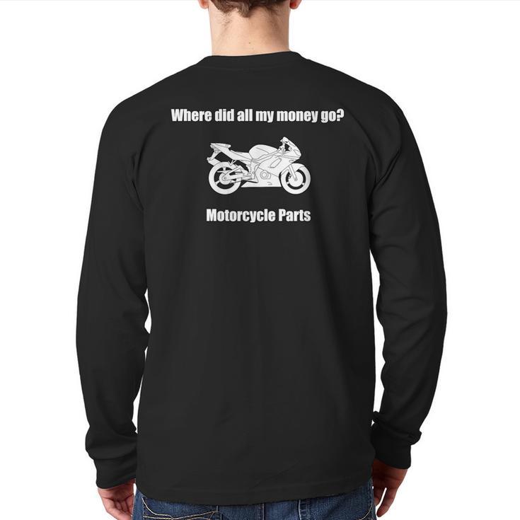 For Motorcycle Sport Bike Crotch Rocket Fans Back Print Long Sleeve T-shirt