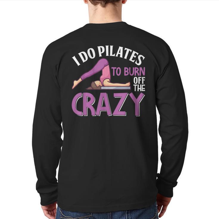 Pilates Saying Pilates Trainer Contrology Instructor Back Print Long Sleeve T-shirt