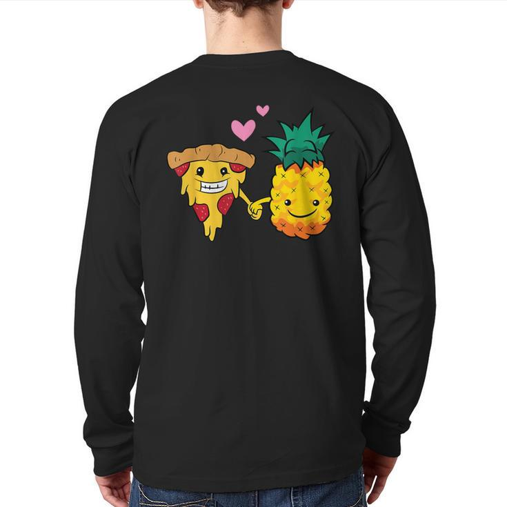Pizza Hawaii Lover Pineapple Pizza Back Print Long Sleeve T-shirt