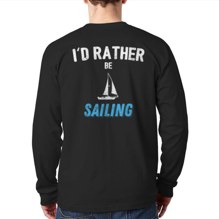 Sailing Retirement  For Men And Grandpa Back Print Long Sleeve T-shirt