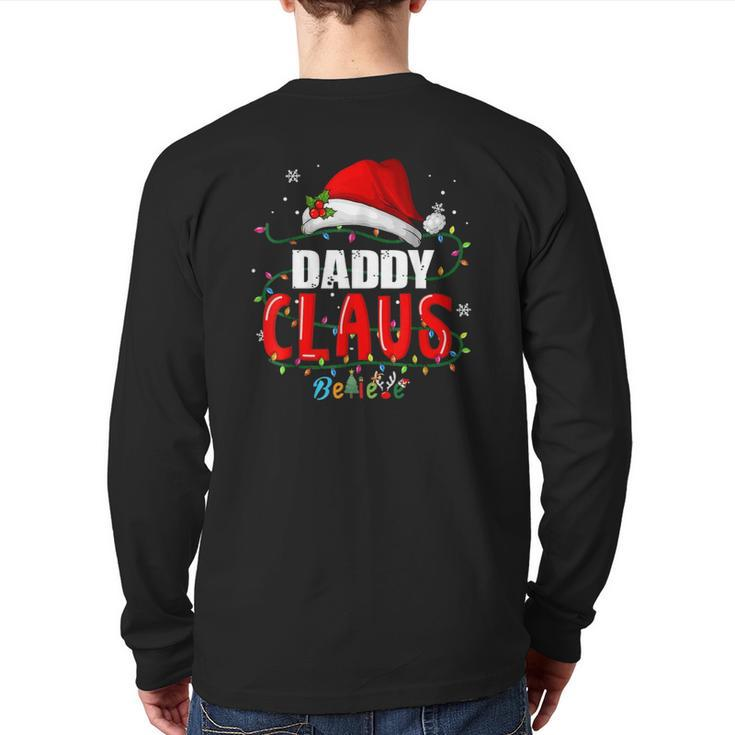 Santa Daddy Claus Christmas Matching Family Back Print Long Sleeve T-shirt