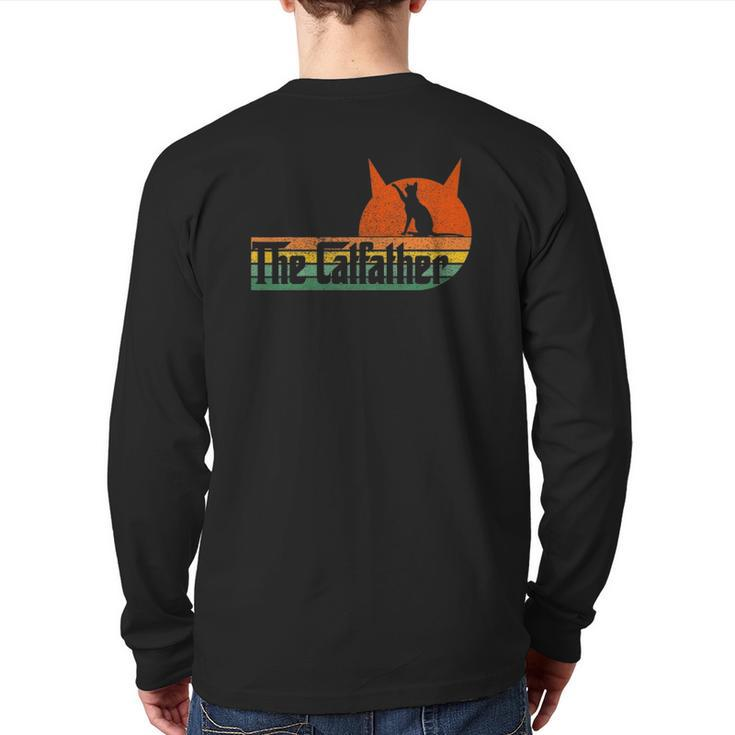 Vintage Retro The Catfather Back Print Long Sleeve T-shirt