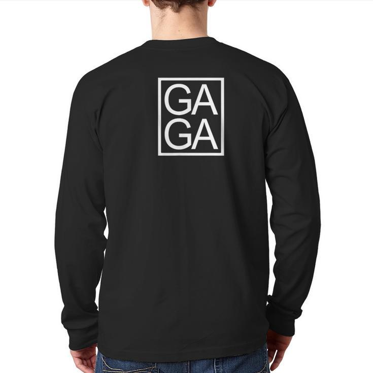 Gaga Novelty Graphic Ga Ga Minimalist Typography Back Print Long Sleeve T-shirt