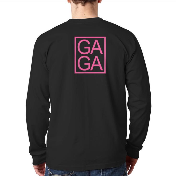 Gaga Novelty Graphic Unique Fun Gaga Typography Back Print Long Sleeve T-shirt